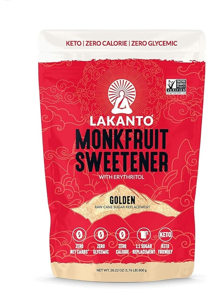 LAKANTO Monk Fruit Sweetener with Erythritol Golden 28.22 oz (800 g) - Image 1